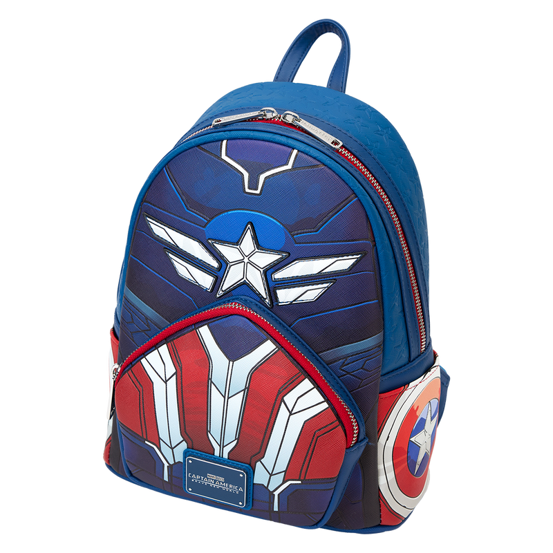 Marvel Loungefly backpack showcasing Captain America’s Brave New World look

