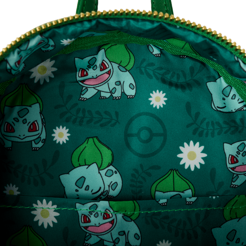 Cute Bulbasaur plush backpack inspired by the Pokémon series

