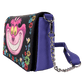 Disney Loungefly Cheshire Cat crossbody bag featuring Tulgey Wood scene with playful details