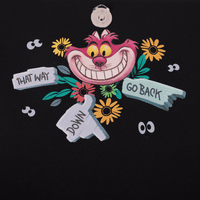 Cheshire Cat Tulgey Wood Loungefly crossbody handbag with vibrant Wonderland theme