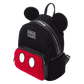 Disney Mickey Mouse corduroy cosplay backpack with front zipper pocket and gold hardware