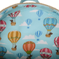 3D Loungefly backpack with Mickey, Minnie, and friends in colorful hot air balloon shape

