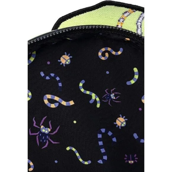 Loungefly cosplay-style backpack with Oogie Boogie and creepy crawly accents

