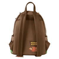 Limited edition Loungefly Disney Lion King mini backpack with colorful grub feast scene