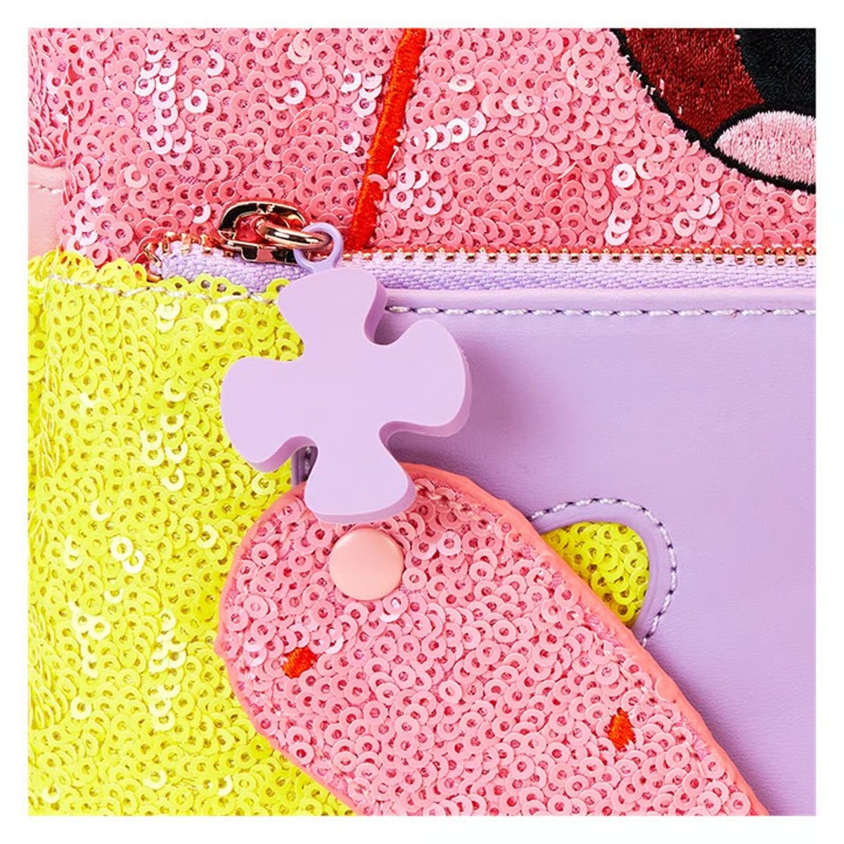 Nickelodeon Patrick Star Cosplay Mini Backpack with shimmering sequins, Loungefly collectible bag