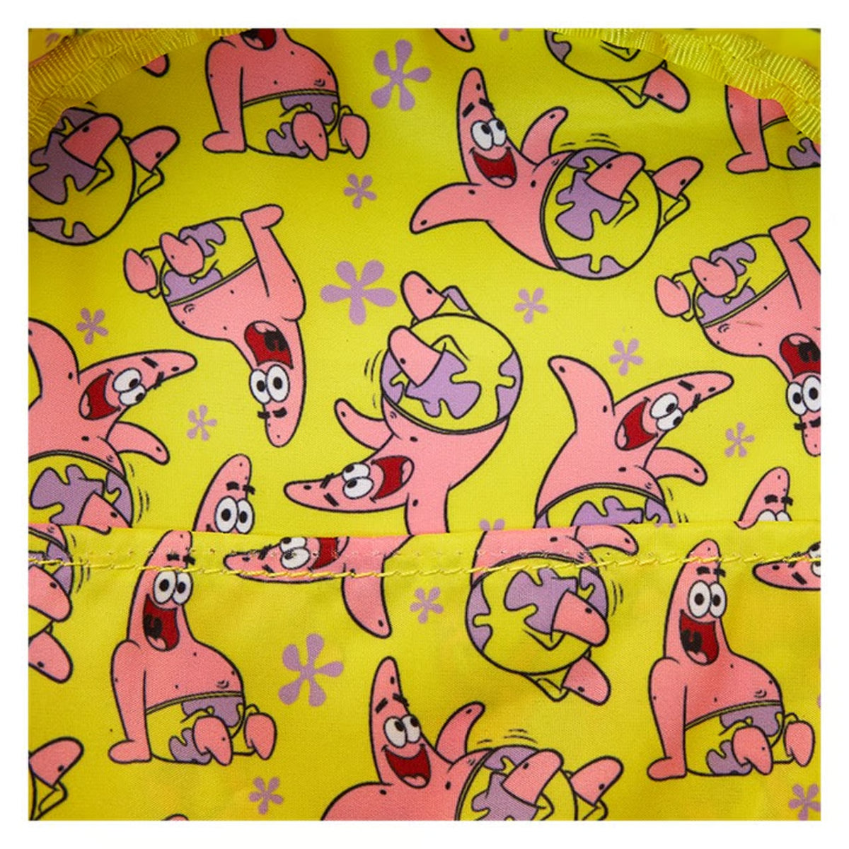Pink Patrick Star sequin mini backpack by Loungefly, perfect for fans of SpongeBob SquarePants