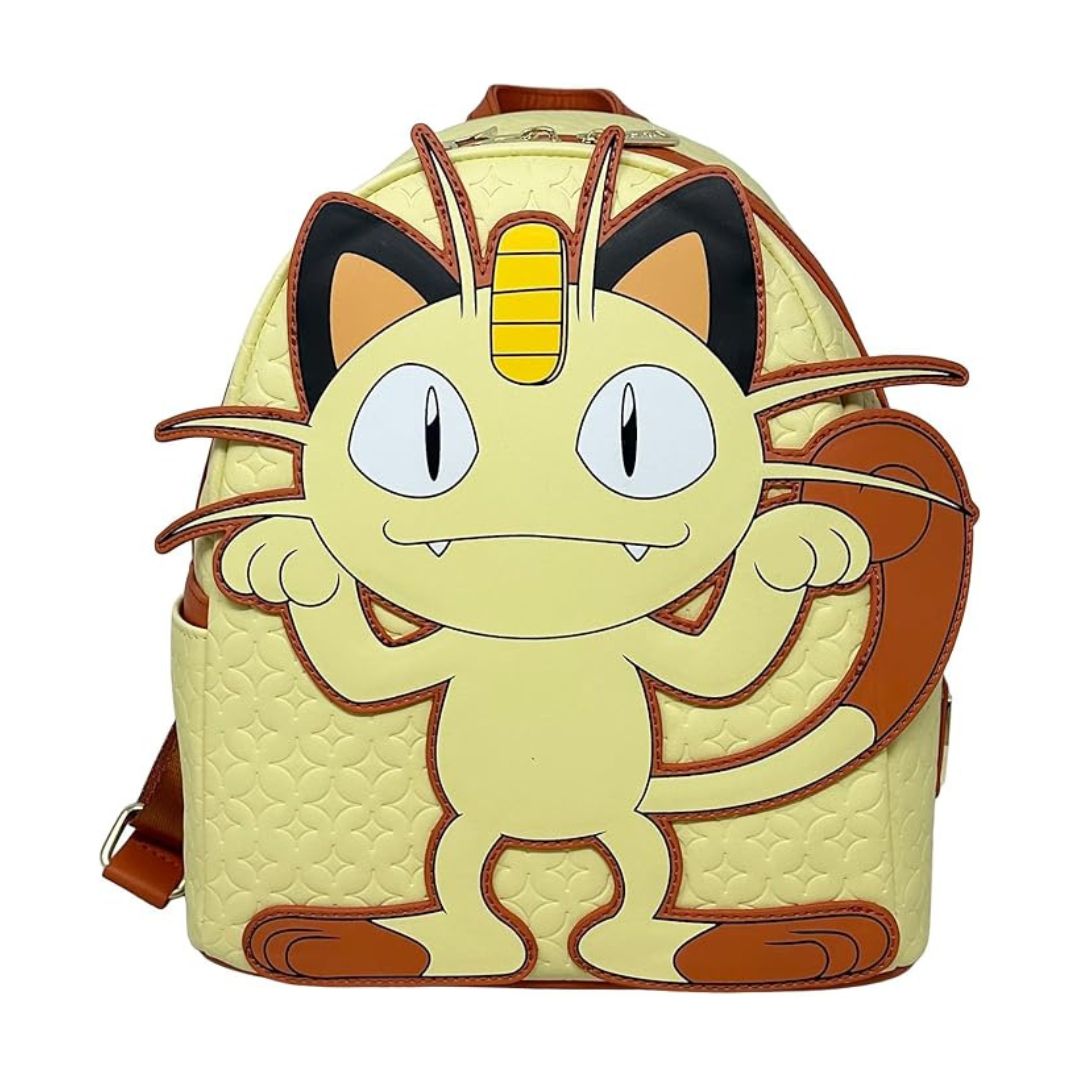 Backpack with a cartoon character design on a white background