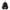 Black backpack with a cartoon design on a white background