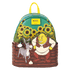 Loungefly mini backpack featuring Shrek and Donkey in a sunflower field

