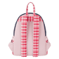 Strawberry Shortcake-themed mini backpack in denim with gingham details and sweet vintage flair

