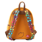 Side profile of Tenderheart Bear plush cosplay mini backpack highlighting adjustable straps