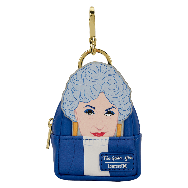Keychain pouch with a character design from 'The Golden Girls' on a white background