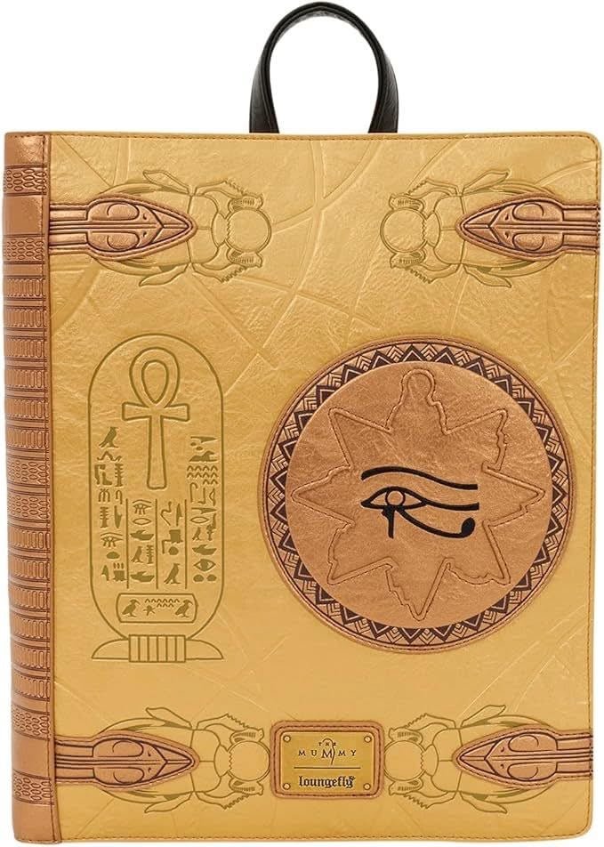 Decorative notebook with Egyptian symbols and designs on a beige background