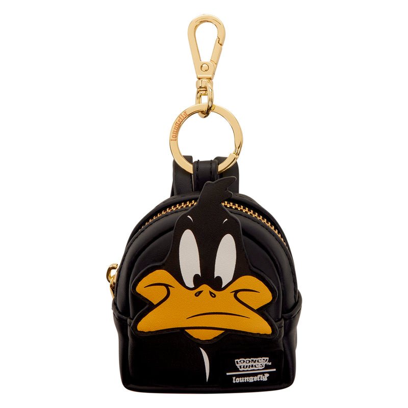 Keychain with a cartoon character face design on a white background
