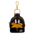 Keychain with a cartoon character face design on a white background