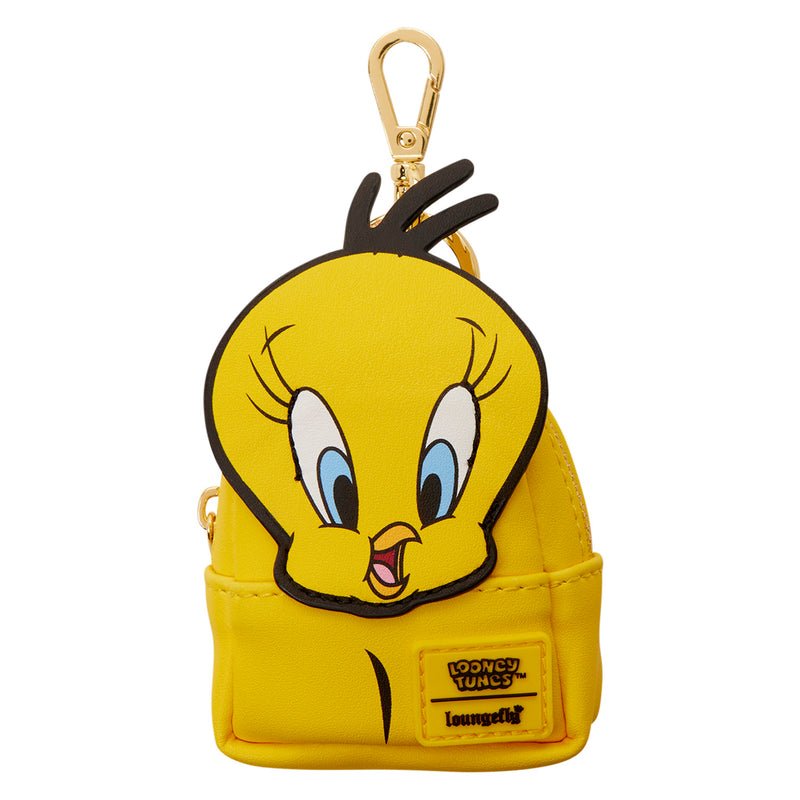 Small yellow bag with a character design on a white background
