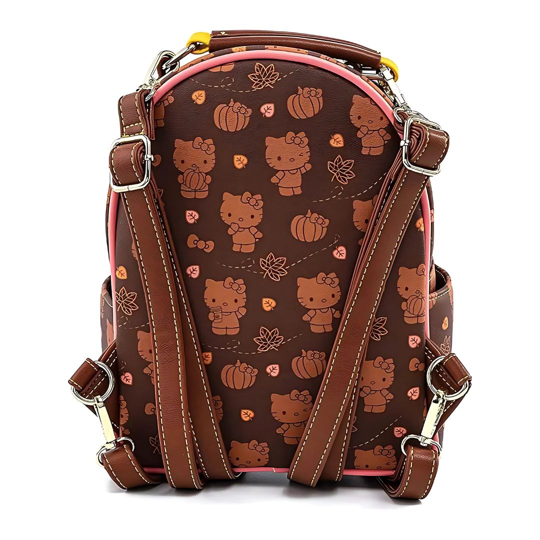 Backpack with Hello Kitty pattern on a white background