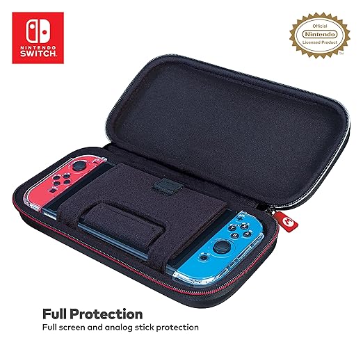 Nintendo Switch Mario Kart 8 themed deluxe game traveler carrying case

