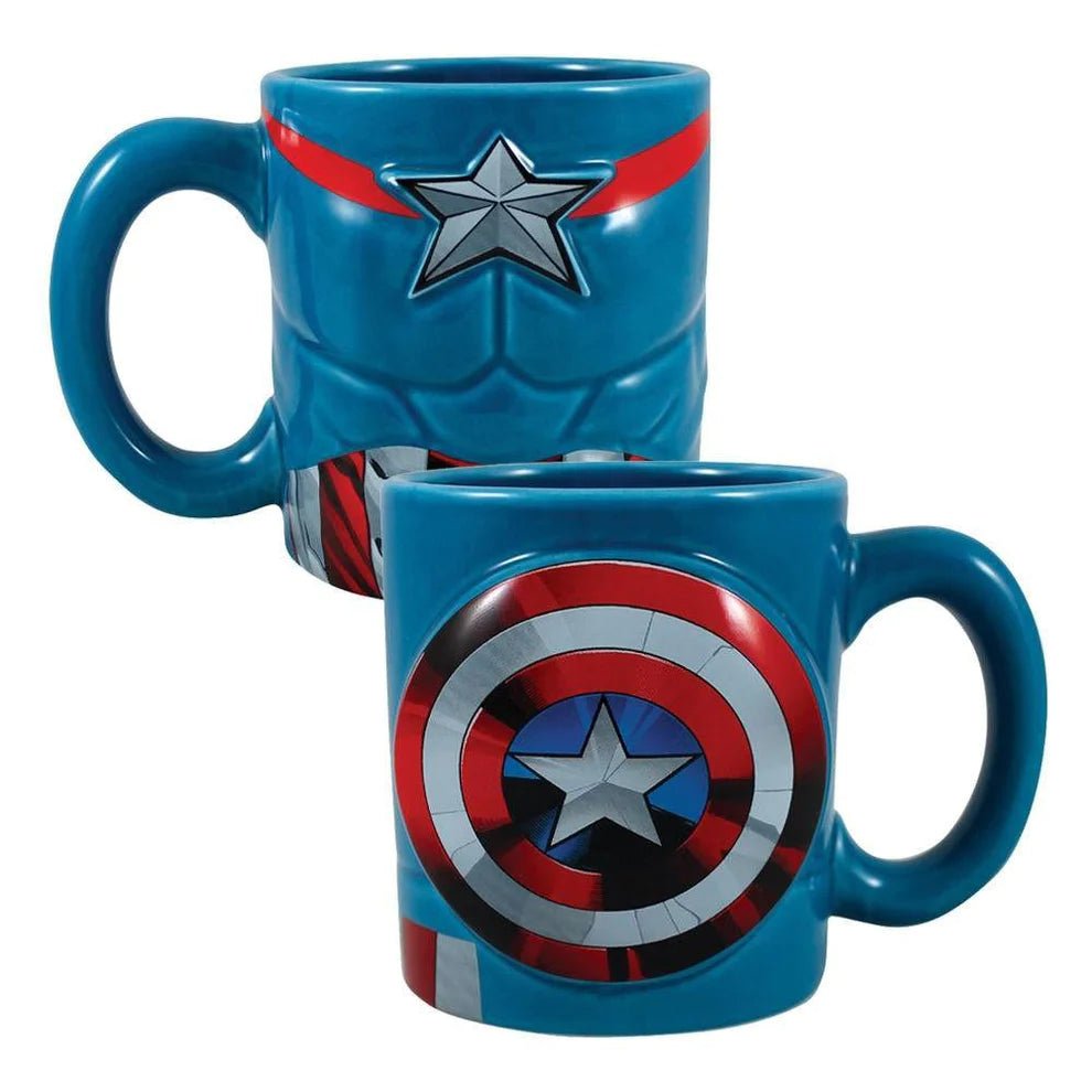 Marvel Captain America 20 oz Sculpted Ceramic Mug - Leo's Treasure Box
