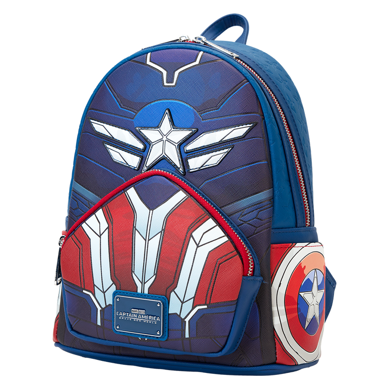 Captain America Brave New World cosplay mini backpack with detailed design

