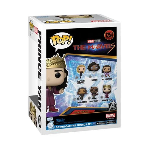Boxed Funko Pop! Figure #1254 featuring Prince Yan from Marvel’s The Marvels