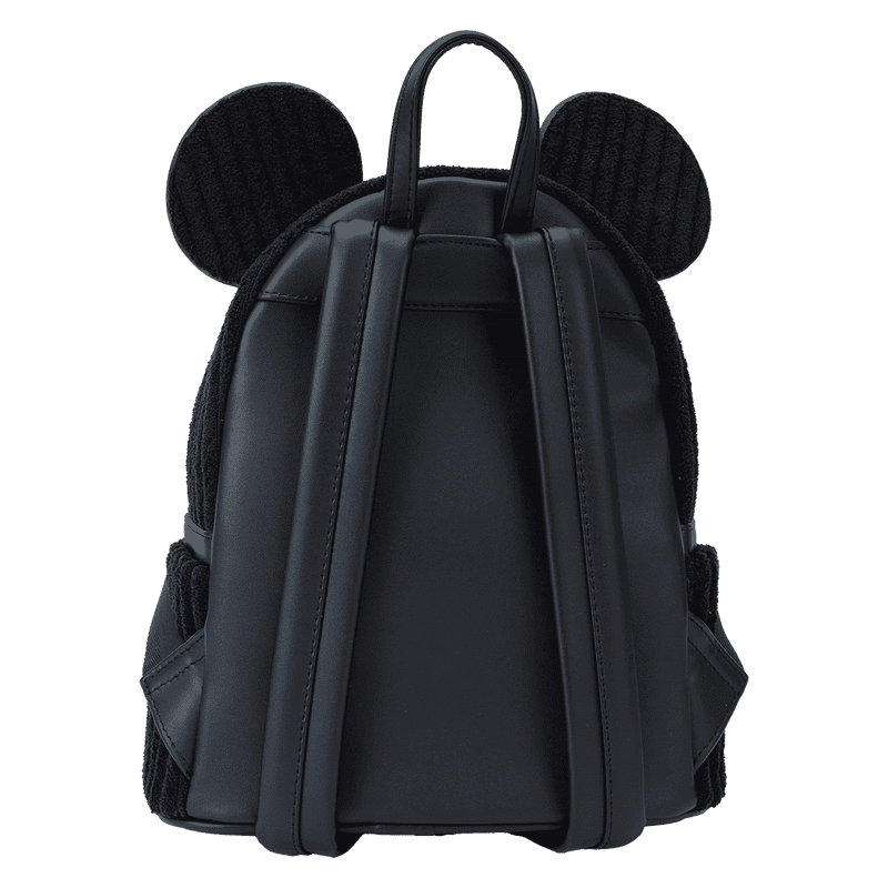 Loungefly exclusive Mickey Mouse plush backpack designed with soft textured details