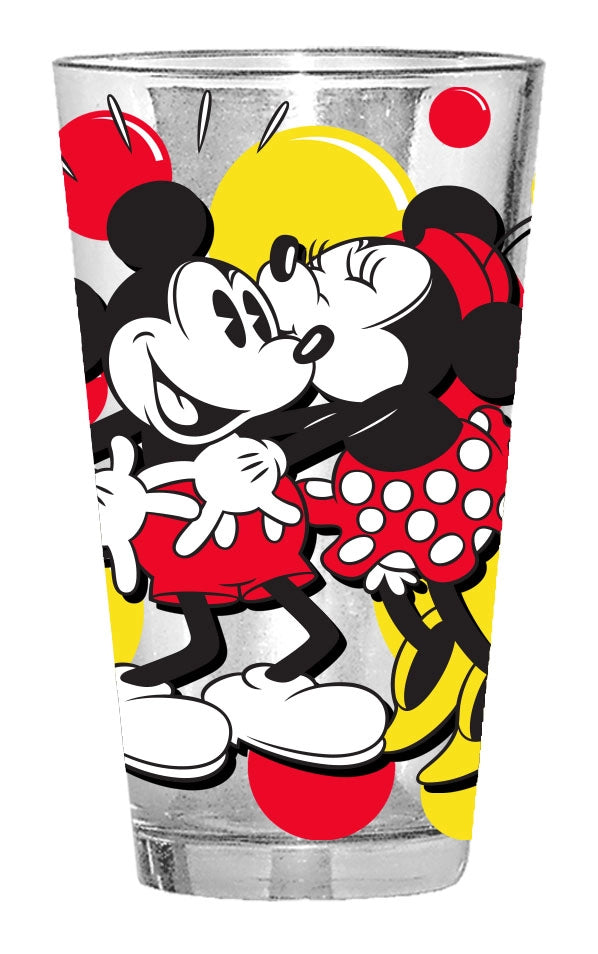 Mickey and Minnie Mouse 16oz Glass