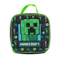 Minecraft-themed lunch bag with character design on a white background