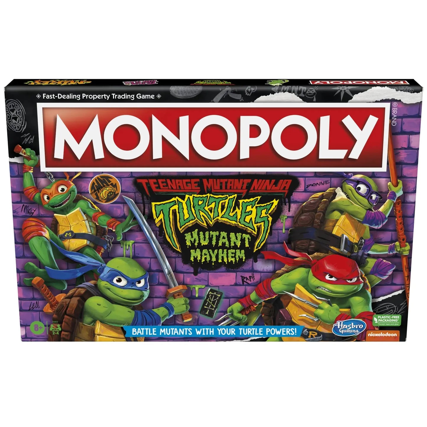 Monopoly Teenage Mutant Ninja Turtles: Mutant Mayhem Edition Board Game Leo's Treasure Box