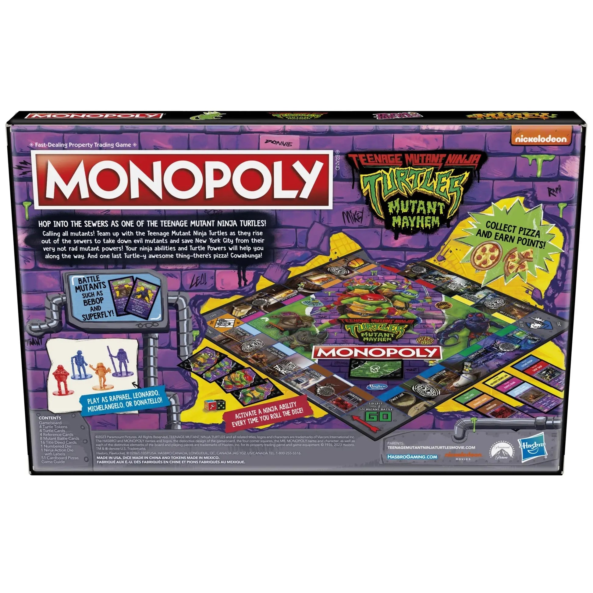 Monopoly Teenage Mutant Ninja Turtles: Mutant Mayhem Edition Board Game Leo's Treasure Box