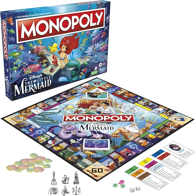 Monopoly: Disney's The Little Mermaid Edition Board - Leo's Treasure Box