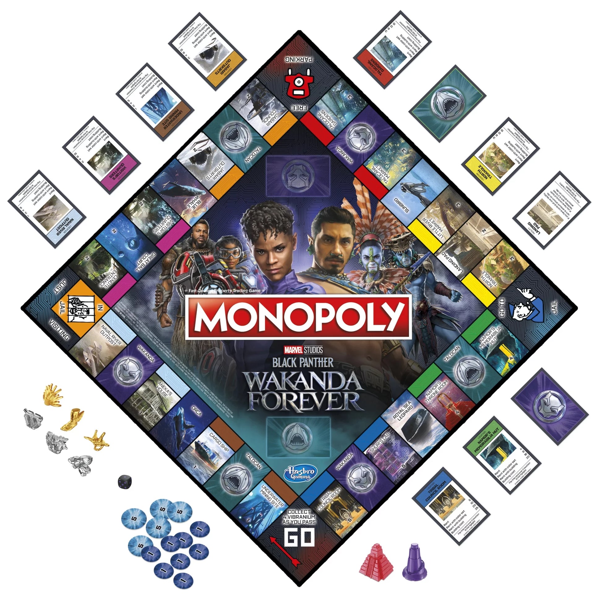 Monopoly: Marvel Studios' Black Panther: Wakanda Forever Edition Board - Leo's Treasure Box