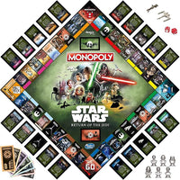 Star Wars Return of the Jedi collectible Monopoly set with custom tokens and board

