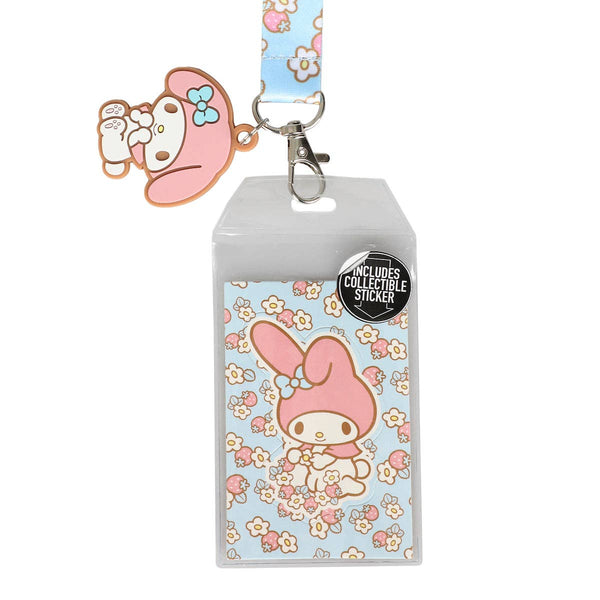 Cartoon character lanyard with a collectible sticker in packaging