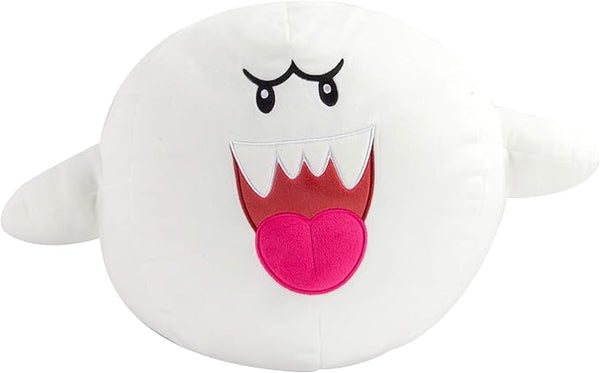 Super Mario Boo Mega 15-Inch Mocchi Mocchi Plush Pillow with soft squishy design