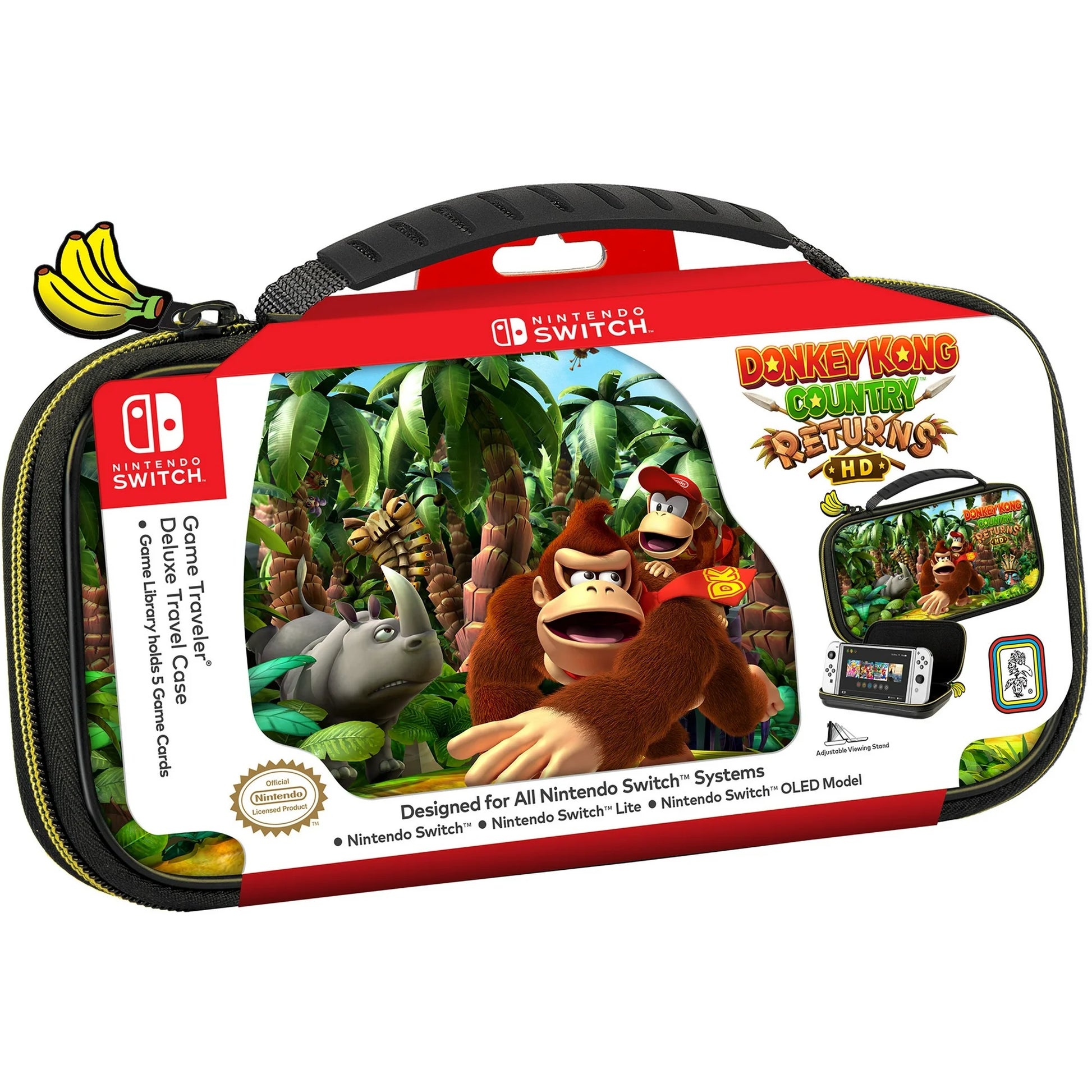 Deluxe Nintendo Switch game case featuring Donkey Kong Country Returns design

