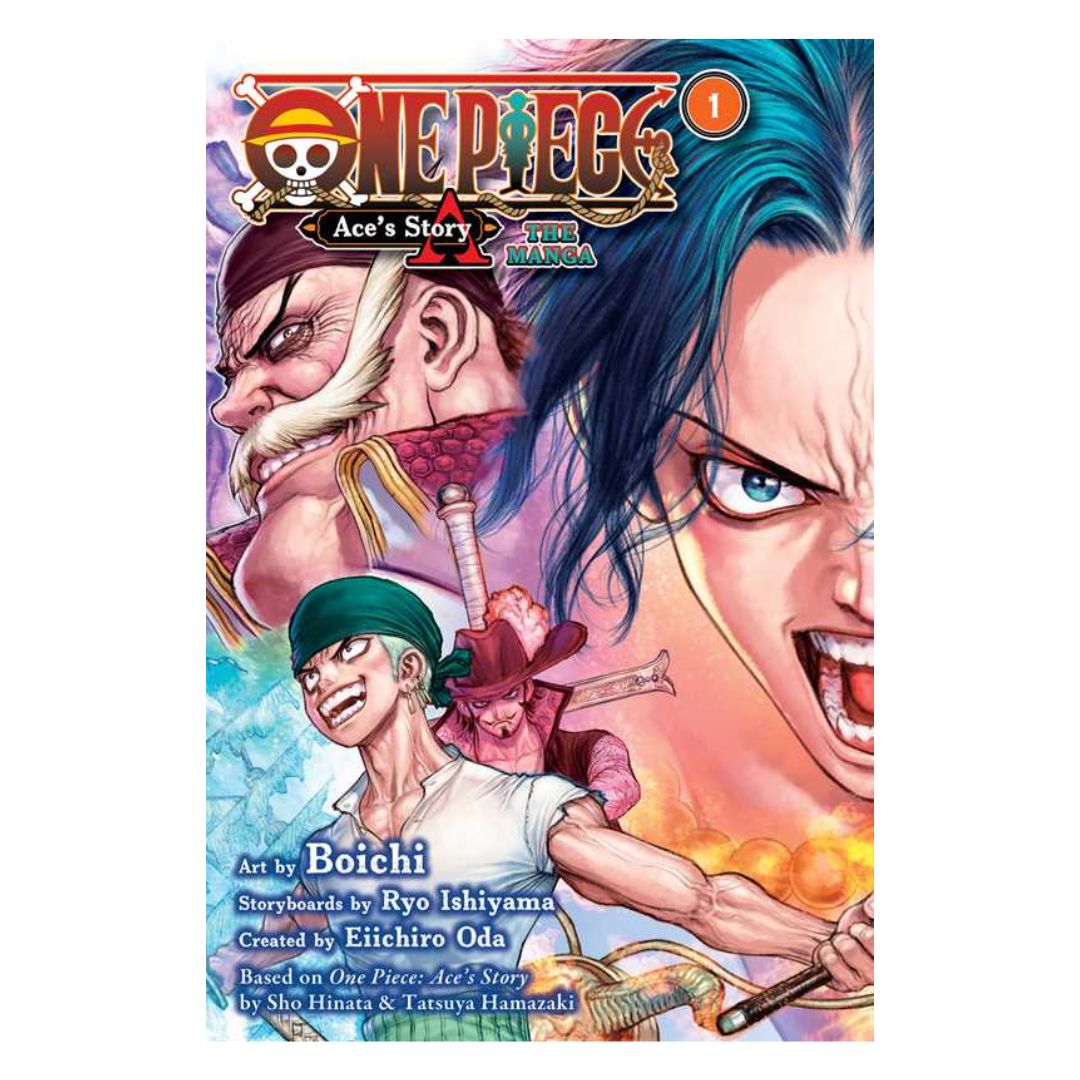 Manga book cover featuring characters from 'One Piece' with colorful design