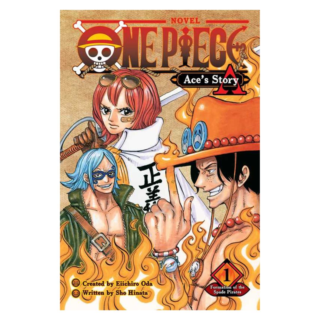Book cover of 'One Piece: Ace's Story' with characters from the series.