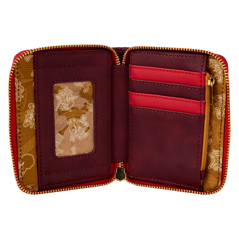 Compact zip-around wallet inspired by One Piece’s main character, Luffy

