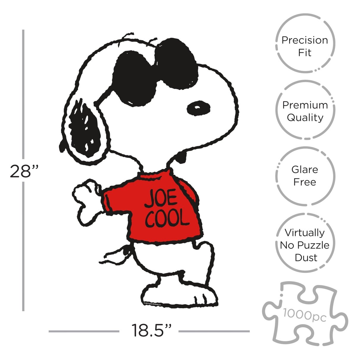 Peanuts Joe Cool Shaped 1000 Piece Jigsaw Puzzles | Leo’s Treasure Box