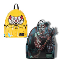 Loungefly Terrifier Art the Clown And Loungefly It Pennywise Raincoat Cosplay Mini Backpack Bundle