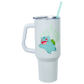 Tumbler with a cartoon character on a white background