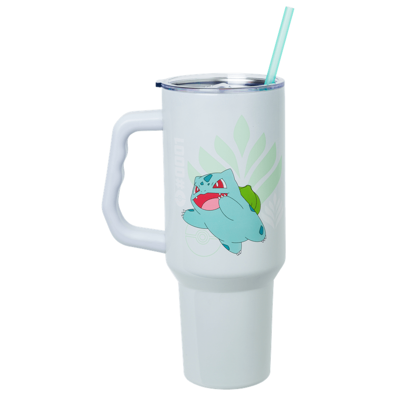 Tumbler with a cartoon character on a white background