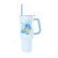 Tumbler with a cartoon character on a white background