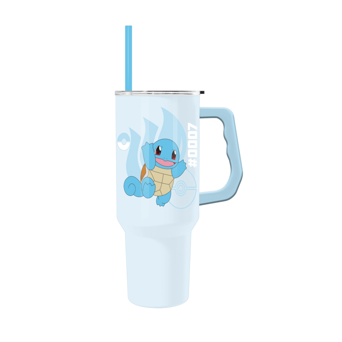 Tumbler with a cartoon character on a white background