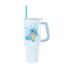 Tumbler with a cartoon character on a white background