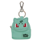 Light blue keychain with cartoon character face design on a white background