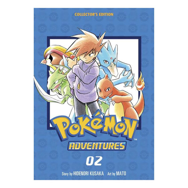 Pokémon Adventures Collector's Edition book cover with characters and blue background