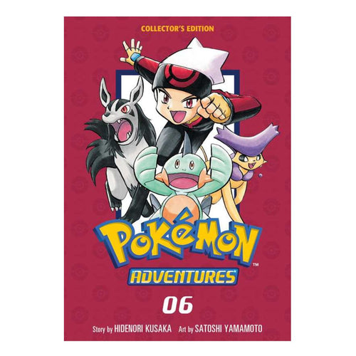 Pokémon Adventures Collector's Edition book cover with characters on a red background