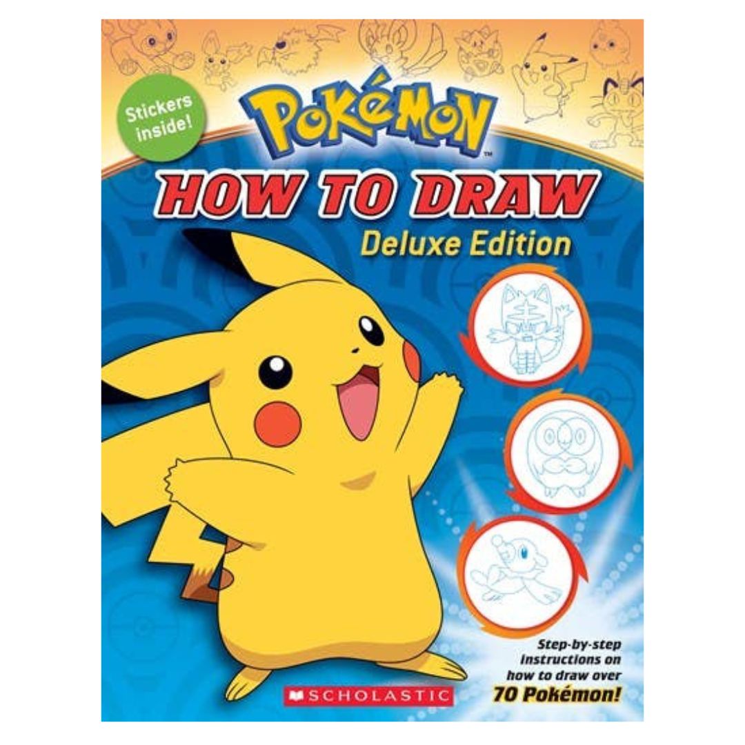 Pokémon How to Draw Deluxe Edition book with Pikachu on the cover